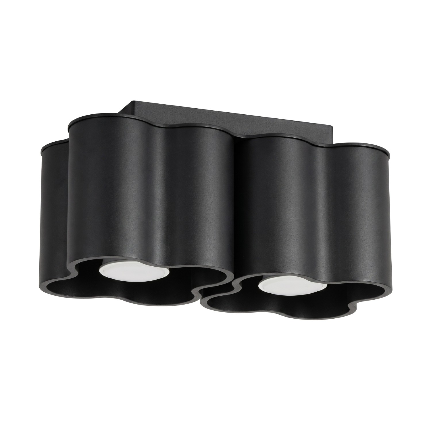 Deckenleuchte Ovio 2 Schwarz Aluminium 2xgu10 24.5cm Sollux
