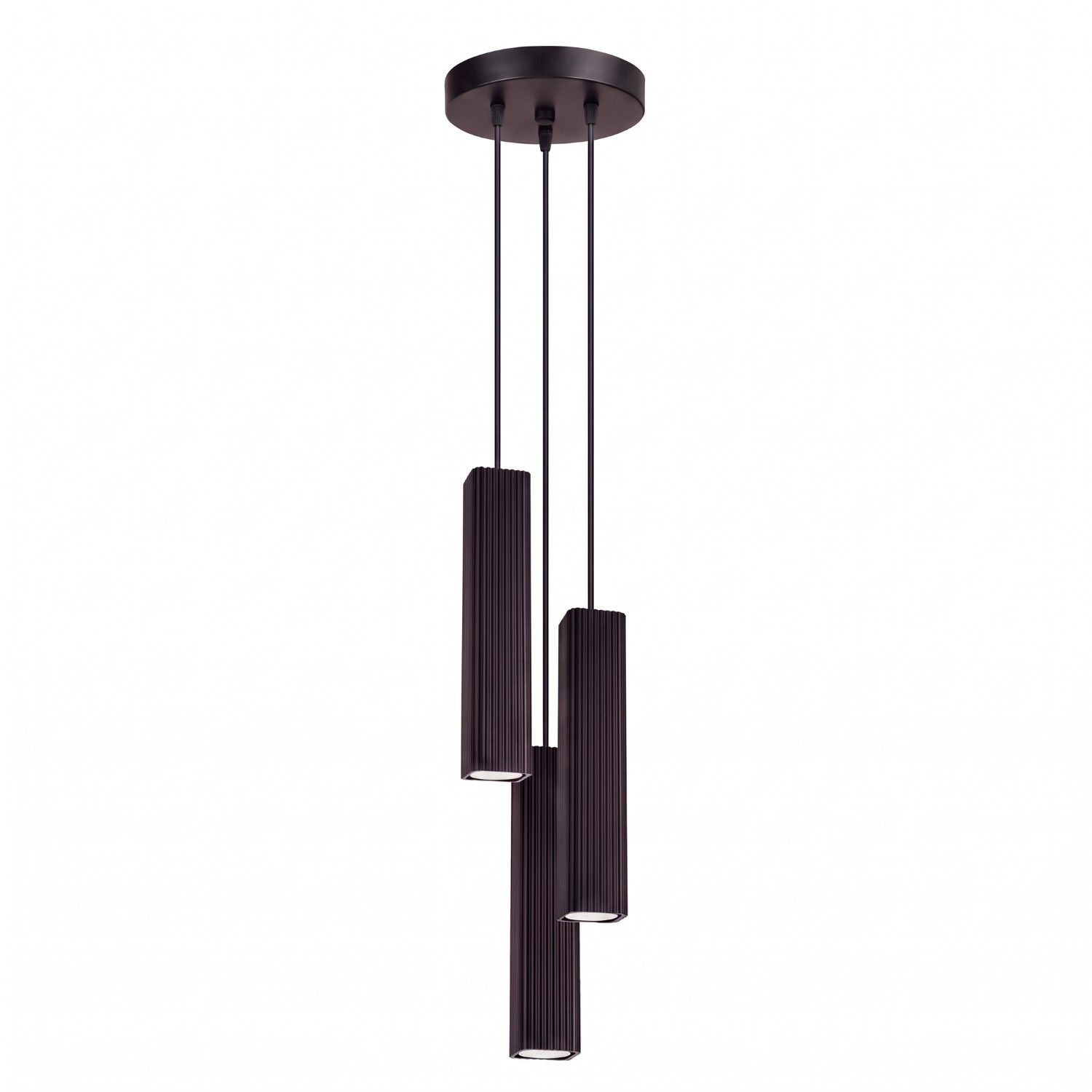 Pendelleuchte Rayo 3p Schwarz Aluminium 3xgu10 20cm Sollux