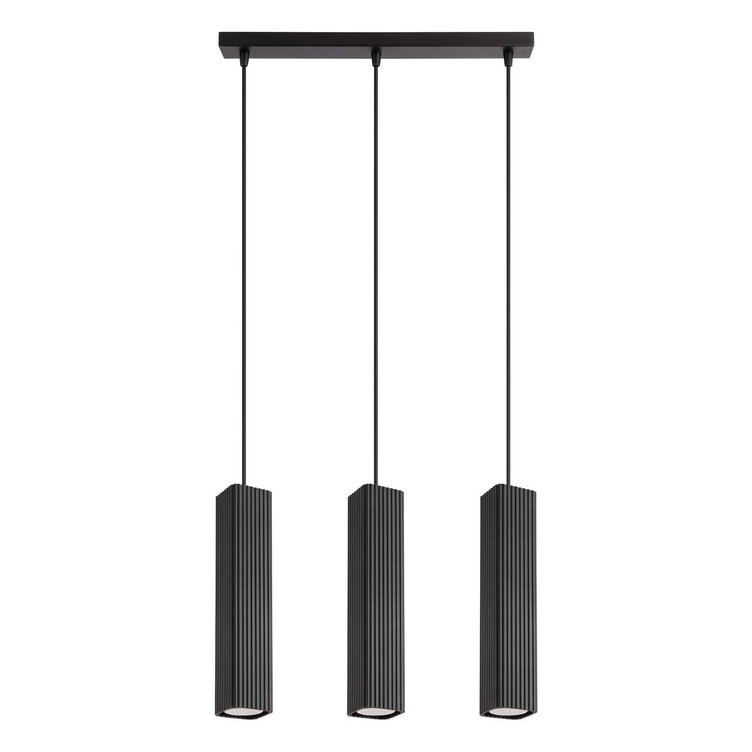 Pendelleuchte Rayo 3l Schwarz Aluminium 3xgu10 45cm Sollux