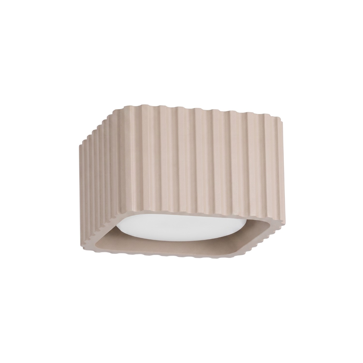 Deckenleuchte Riff 1 Taupe Aluminium 1xgx53 10cm Sollux