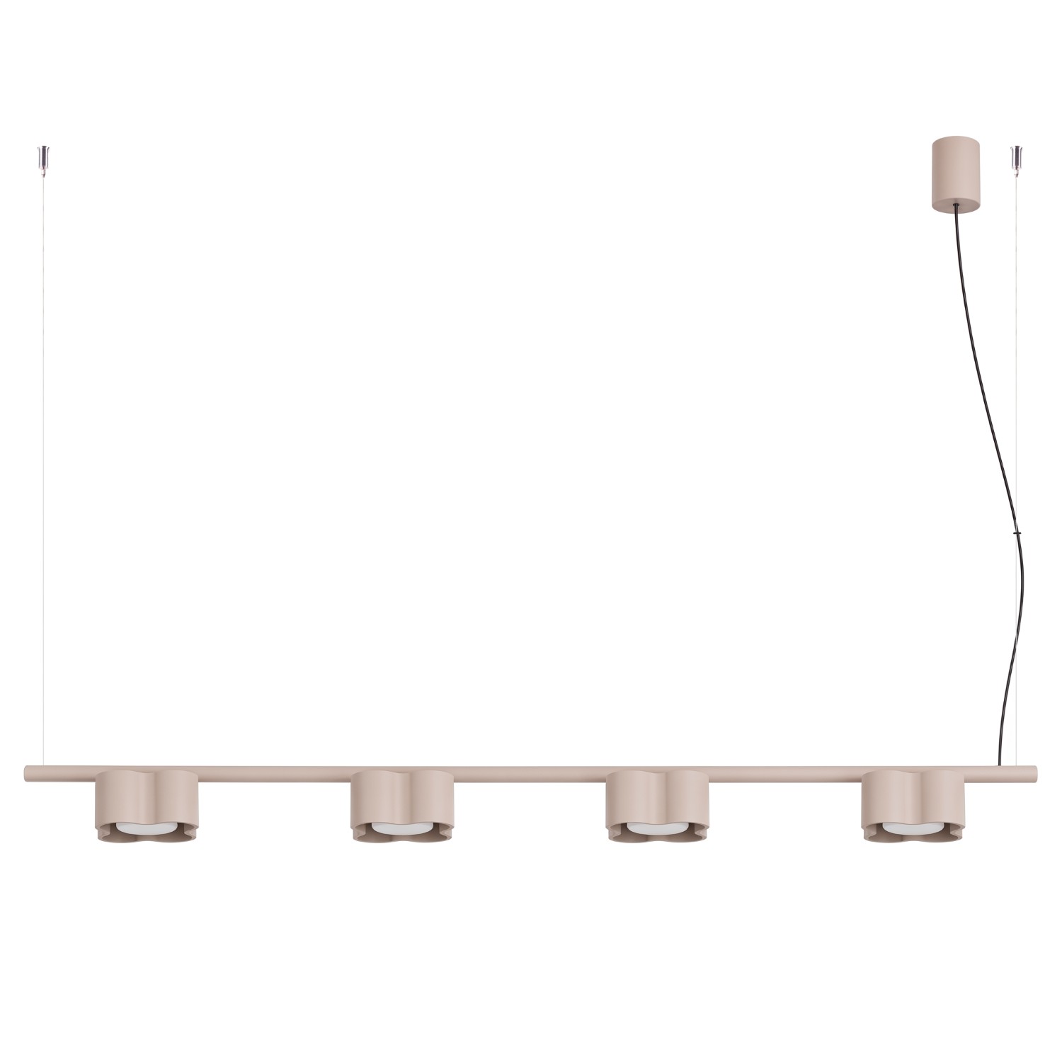 Kronleuchter Ovio 4 Taupe Aluminium 4xgx53 122cm Sollux