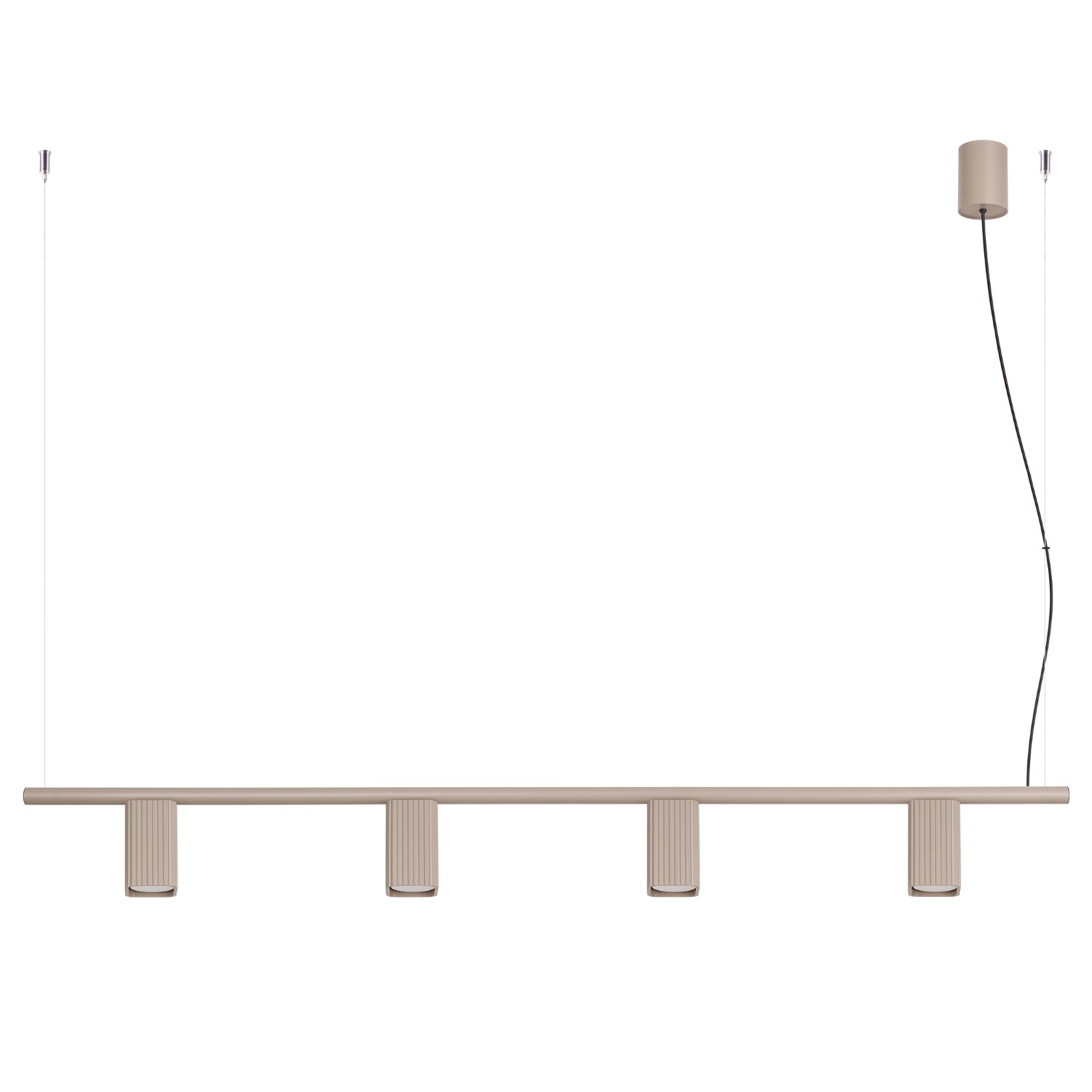 Kronleuchter Rayo 4 Taupe Aluminium 4xgu10 122cm Sollux