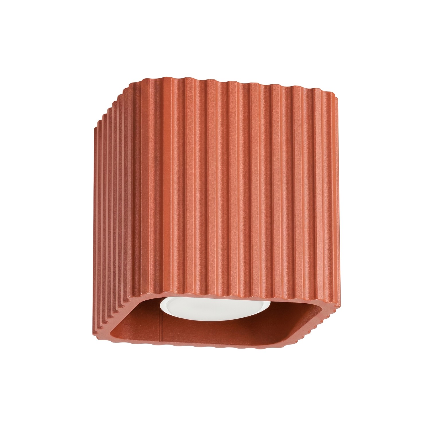 Deckenleuchte Riff 1 Rote Ocker Aluminium 1xgu10 10cm Sollux