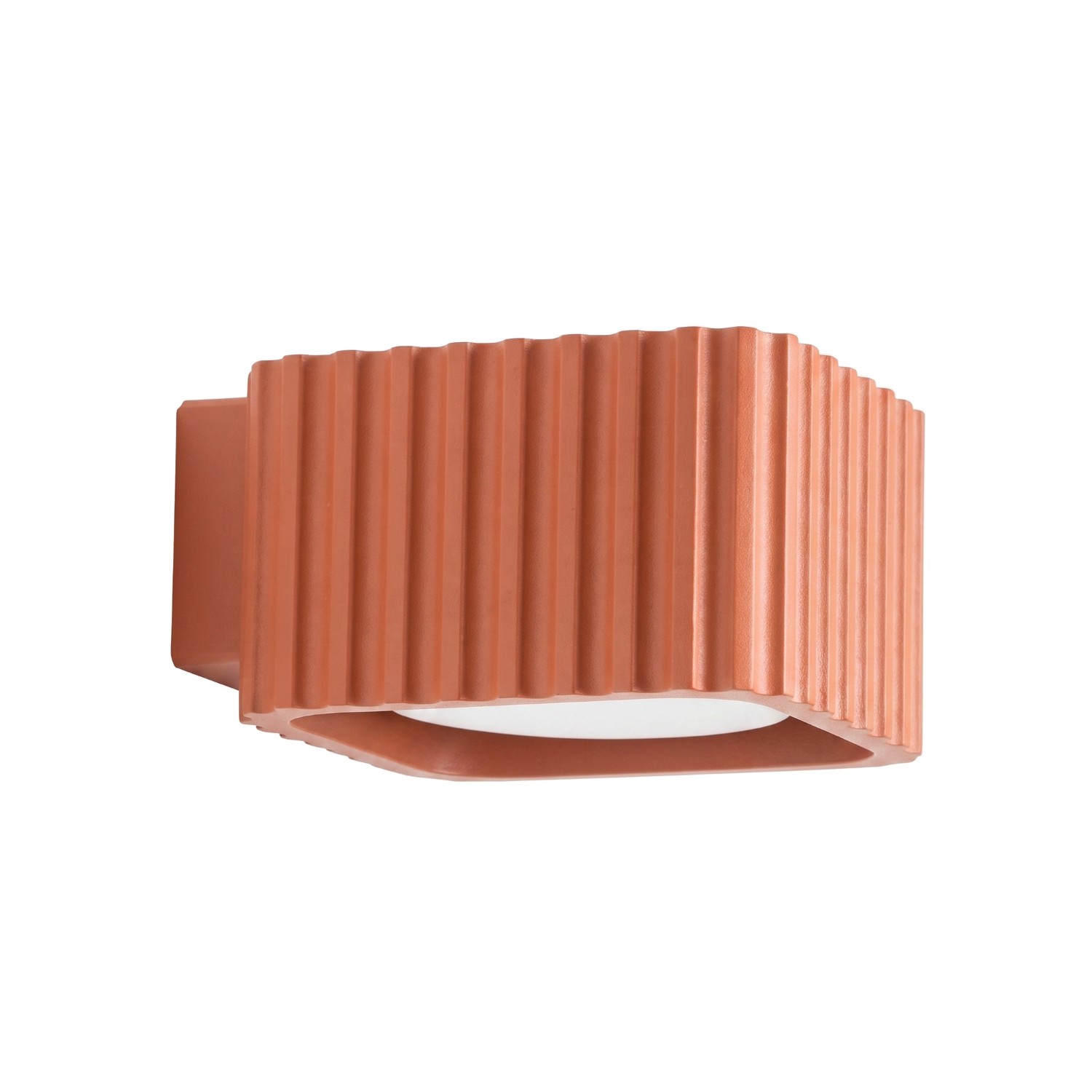 Wandleuchte Riff Rote Ocker Aluminium 1xgx53 10cm Sollux