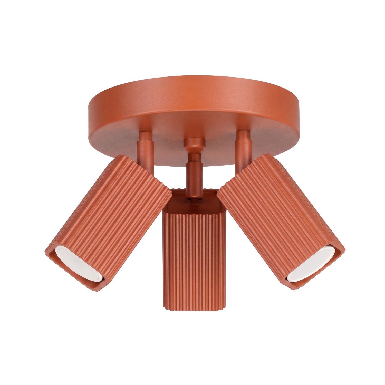Deckenleuchte Rayo 3p Rote Ocker Aluminium 3xgu10 20cm Sollux