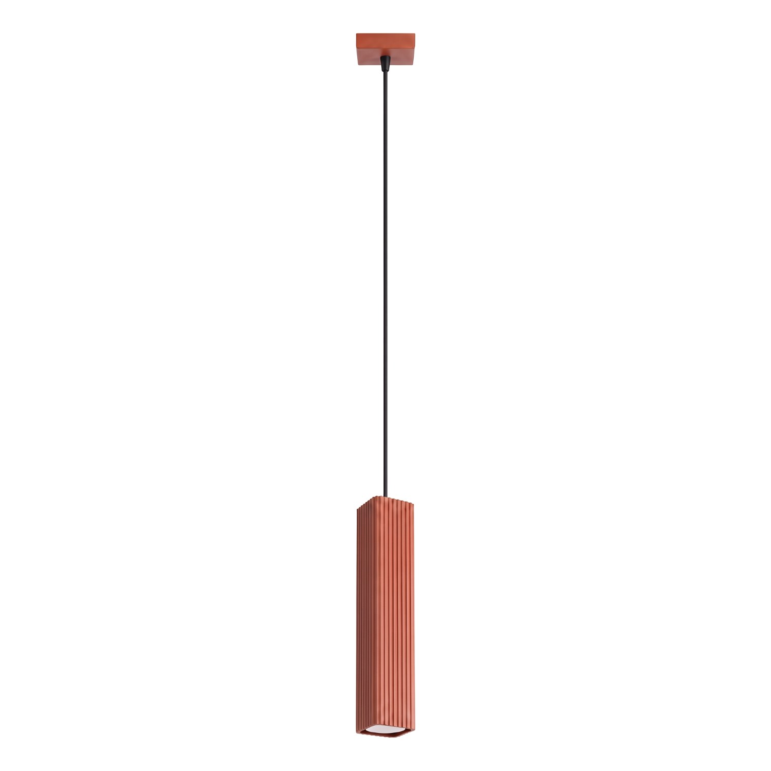 Pendelleuchte Rayo 1 Rote Ocker Aluminium 1xgu10 8cm Sollux