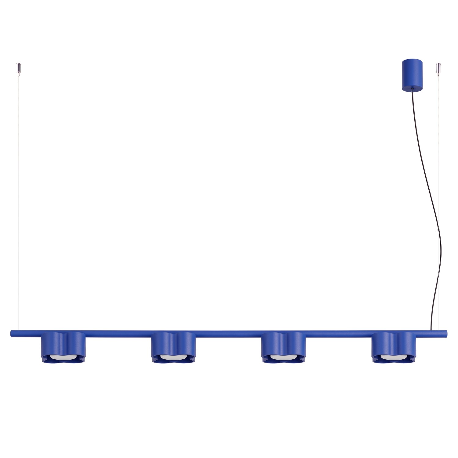Kronleuchter Ovio 4 Ultramarin Aluminium 4xgx53 122cm Sollux