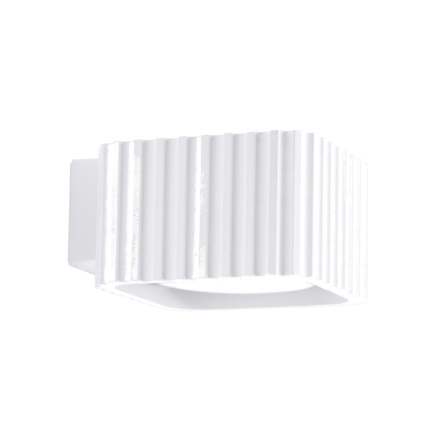 Wandleuchte Riff Weiß Aluminium 1xgx53 10cm Sollux