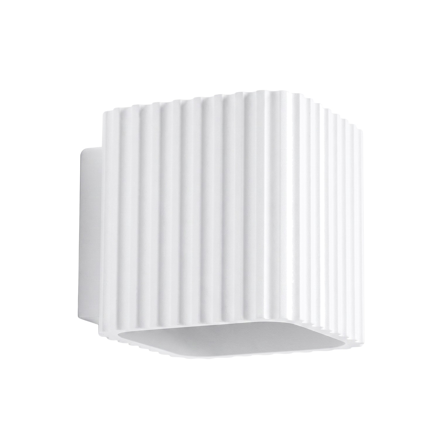 Wandleuchte Riff Weiß Aluminium 1xg9 10cm Sollux
