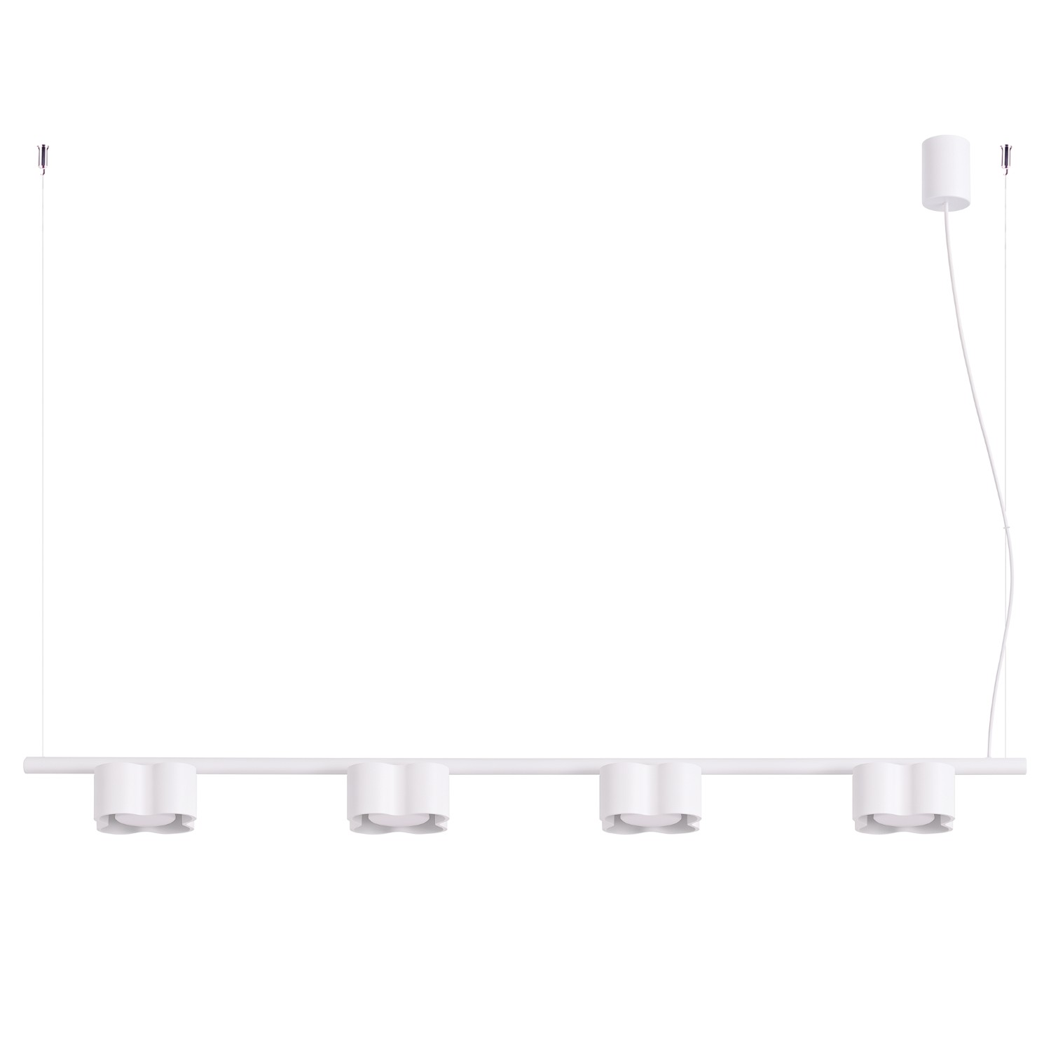 Kronleuchter Ovio 4 Weiß Aluminium 4xgx53 122cm Sollux