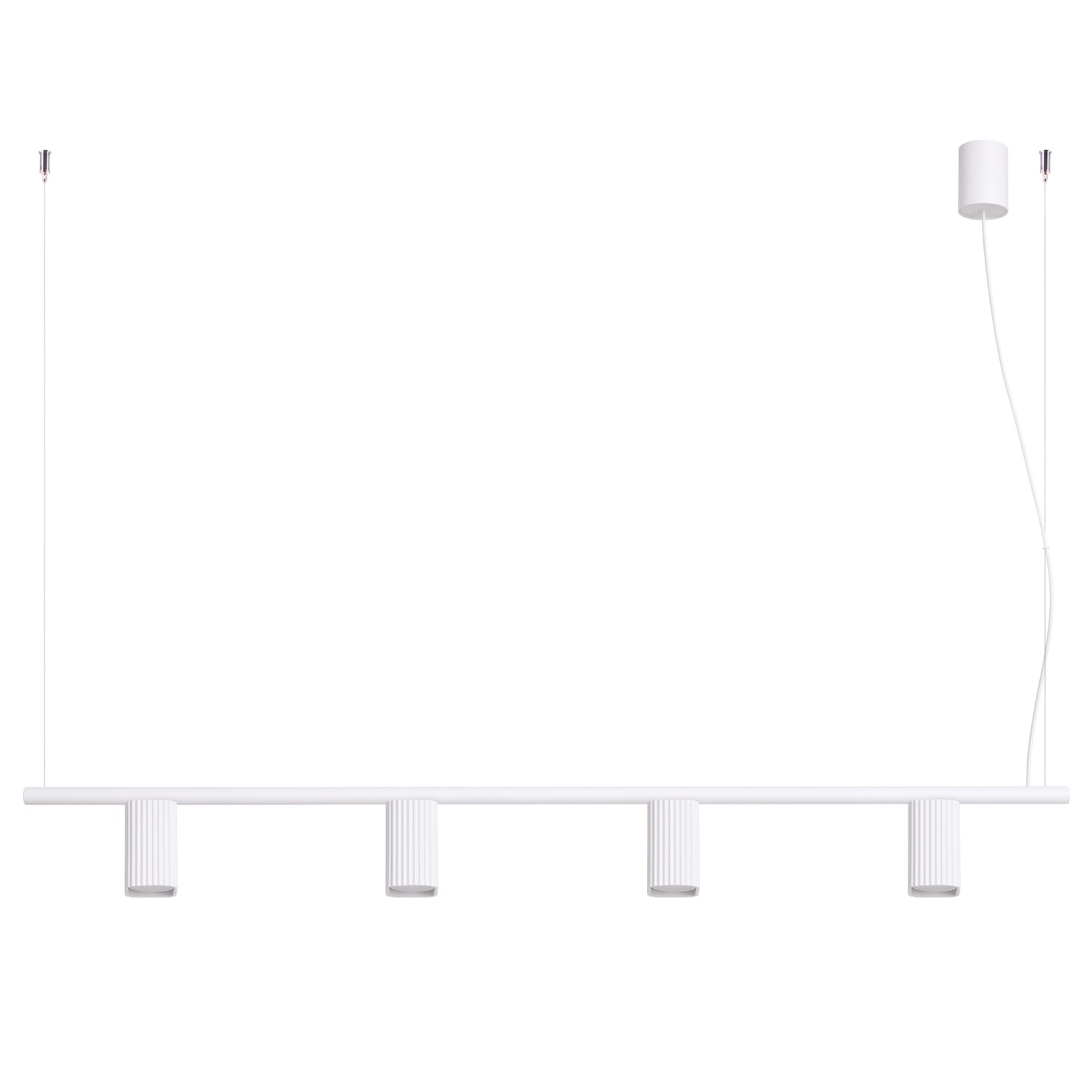 Kronleuchter Rayo 4 Weiß Aluminium 4xgu10 122cm Sollux