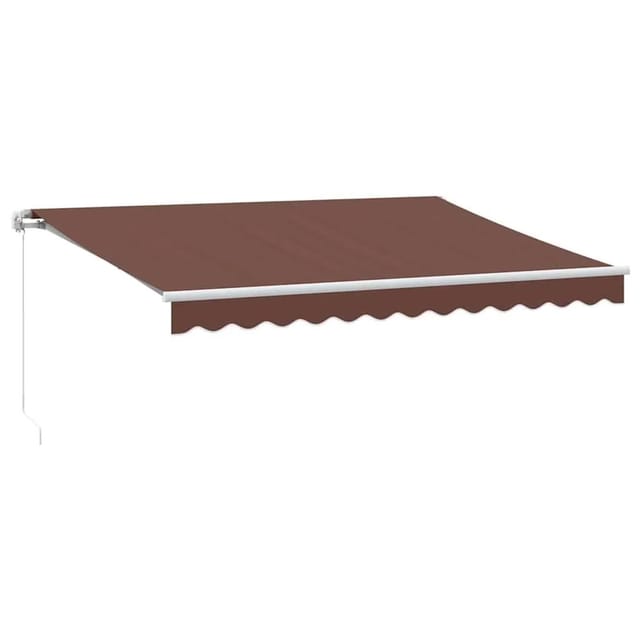 Markise Manuell Mit Led Braun 350x250 Cm Vidaxl