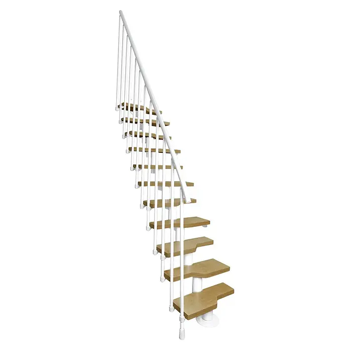 Atrium Raumspartreppe Mini Vertical (Farbton Metall: RAL 9003, Breite: 60 cm, Buche, Geschosshöhe: 222 cm - 300 cm)
