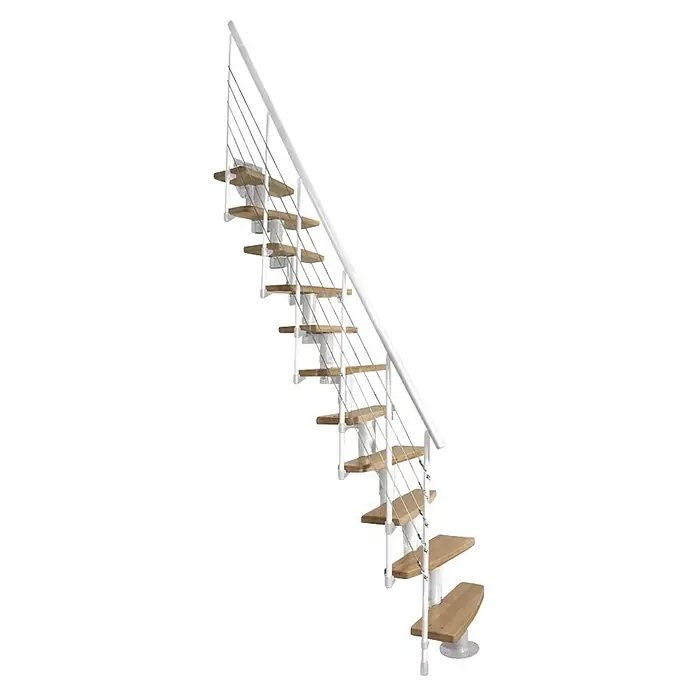 Atrium Raumspartreppe Mini Plus Linco (Farbton Metall: RAL 9003, Breite: 60 cm, Buche, Geschosshöhe: 222 cm - 300 cm)