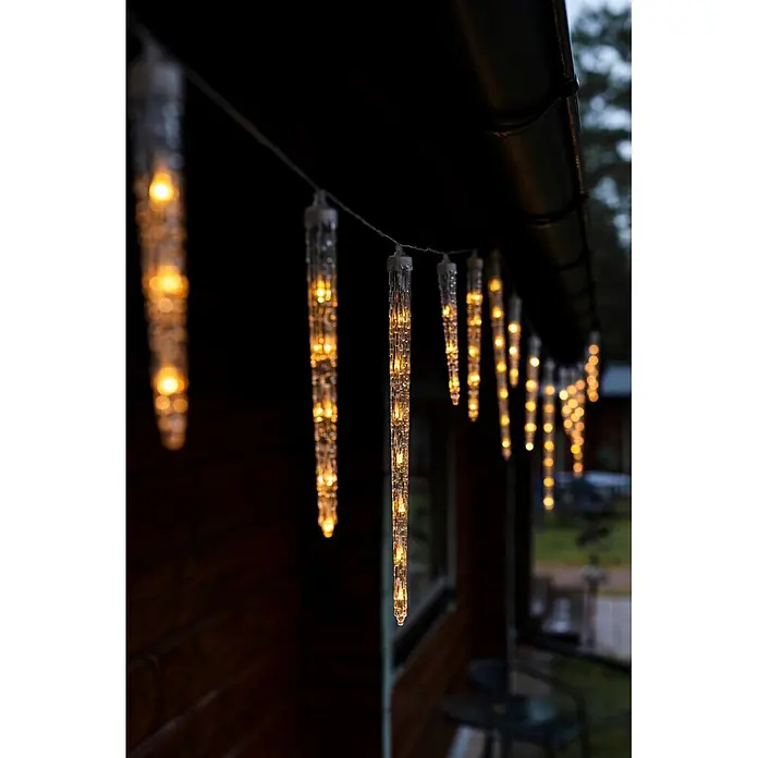 Konstsmide LED-Lichtervorhang Eiszapfen (Innen, 450 cm, Warmweiß, 80 Stk., Netzbetrieben)