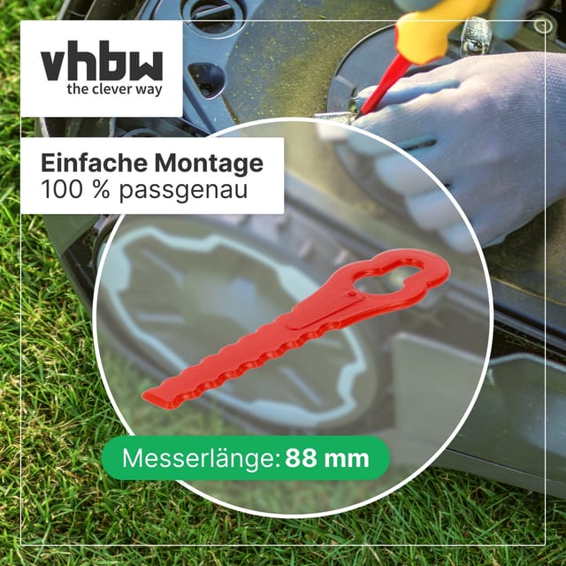 5x Messer Klingen für Güde 58586 Rasentrimmer rot