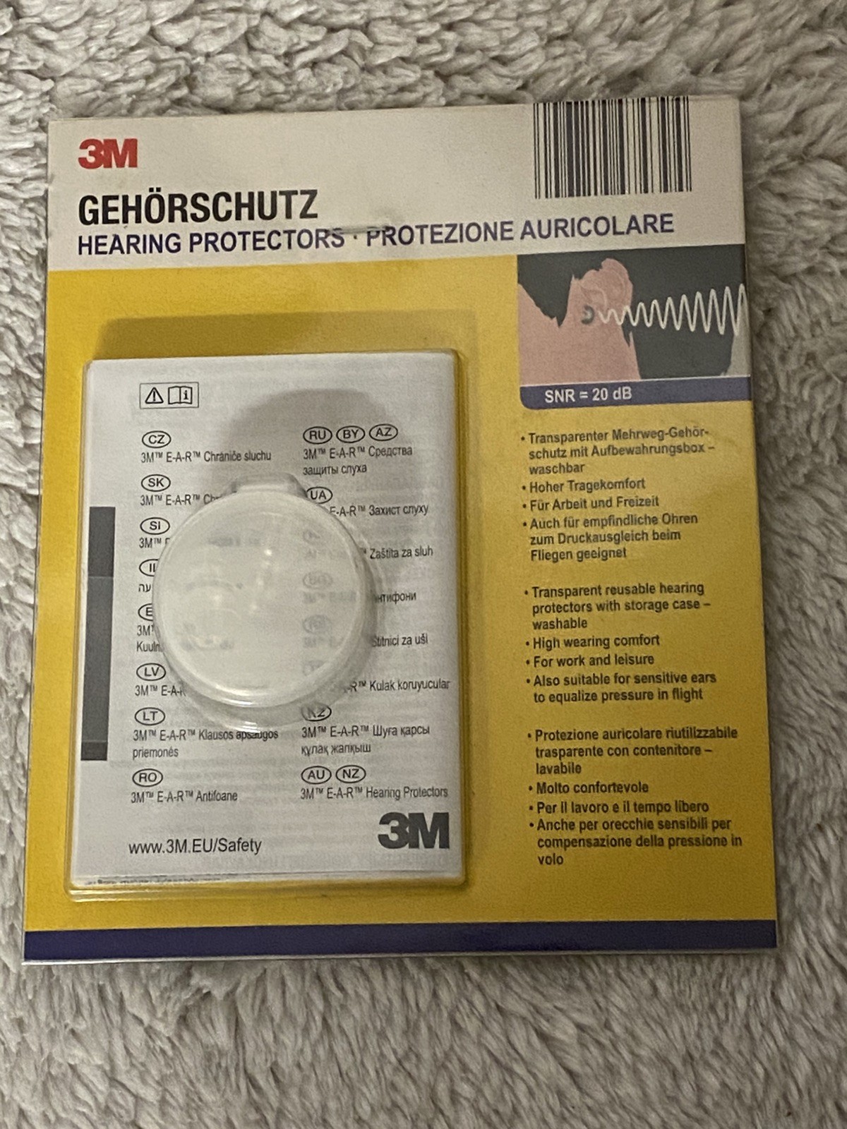 Ohrstöpsel Clear EAR Mehrweg Gehörschutzstöpsel Gehörschutz 3M #15 Bild 3