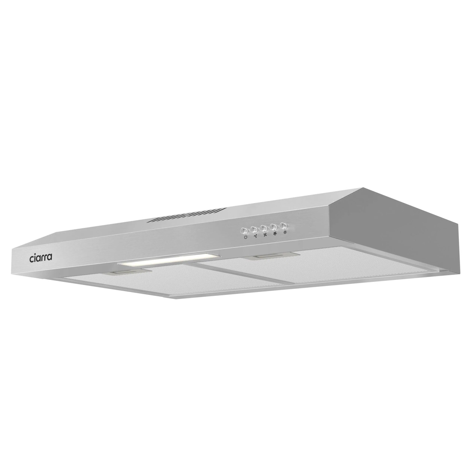 CIARRA Unterbauhaube 60 cm A+ Einbau Dunstabzugshaube 220 m³/h 3 Stufen VMS6903D-N