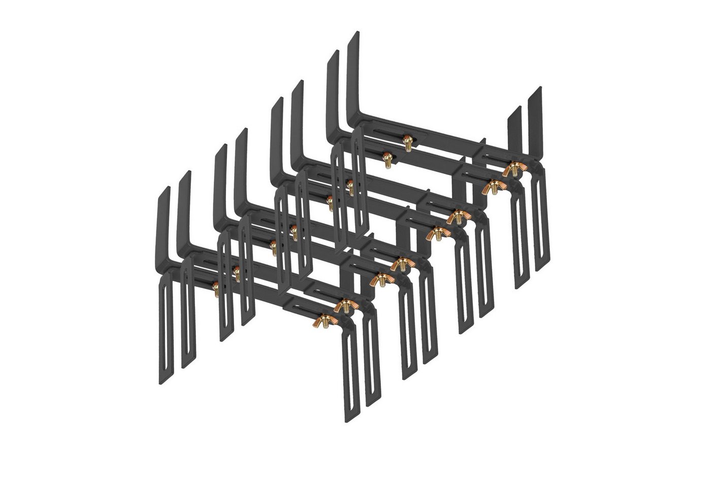 BigDean 8 Stück Blumenkastenhalter Anthrazit Standard H-Form Kasten Halter Balkonkastenhalter Bild 5