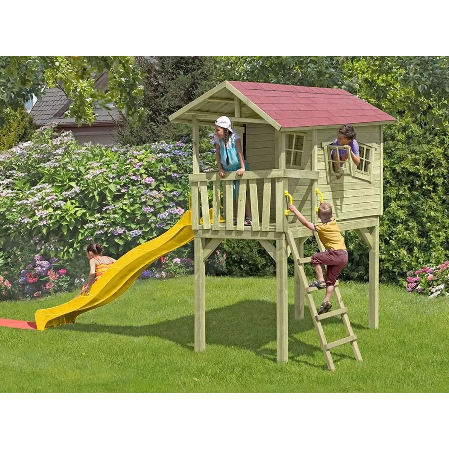 Belladoor Stelzenhaus Crazy Benny Inklusive Rutsche Gelb