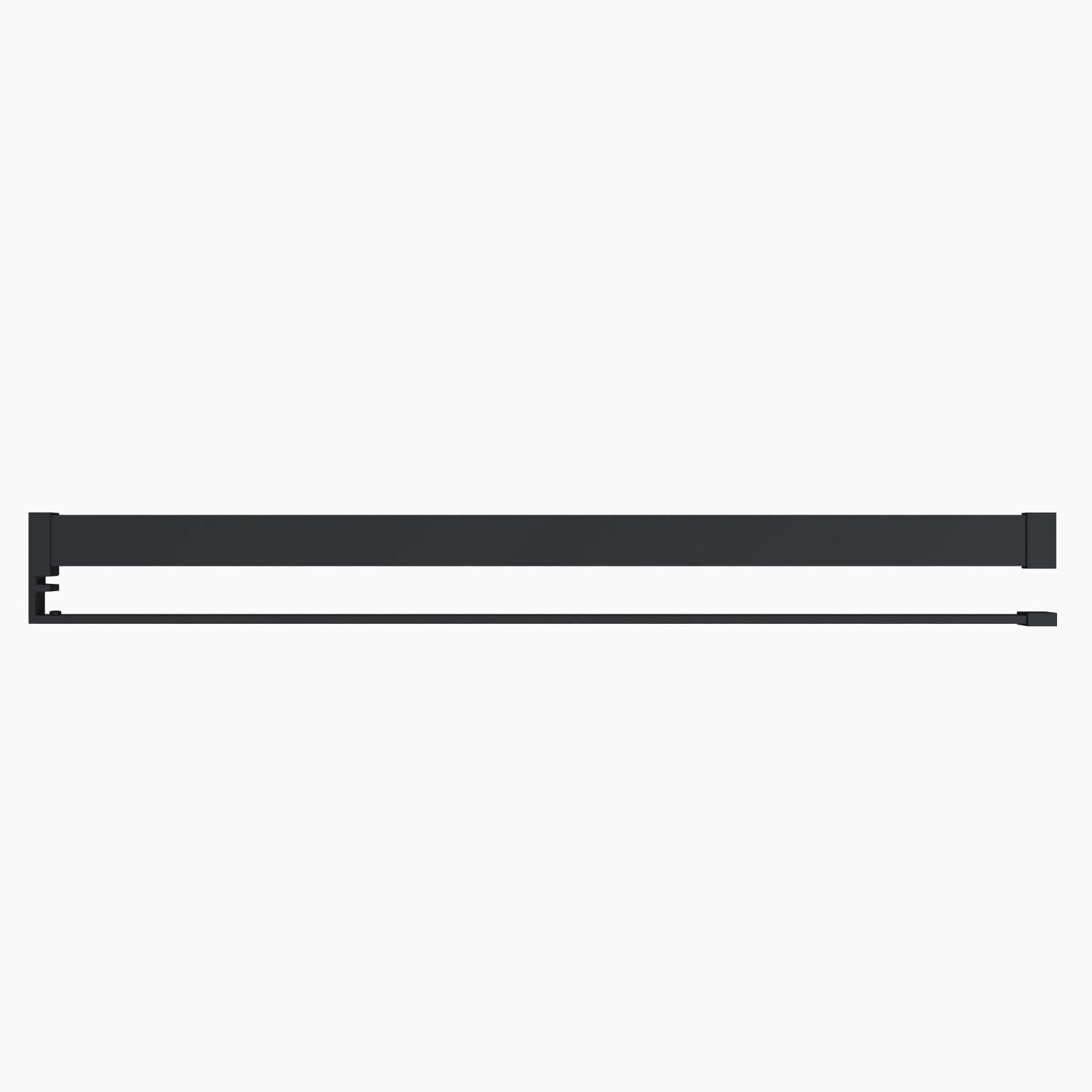Duschparadies Duschregal 100 x 13 x 3cm Schwarz Handtuchhalter Für 8mm Walk-in Glas