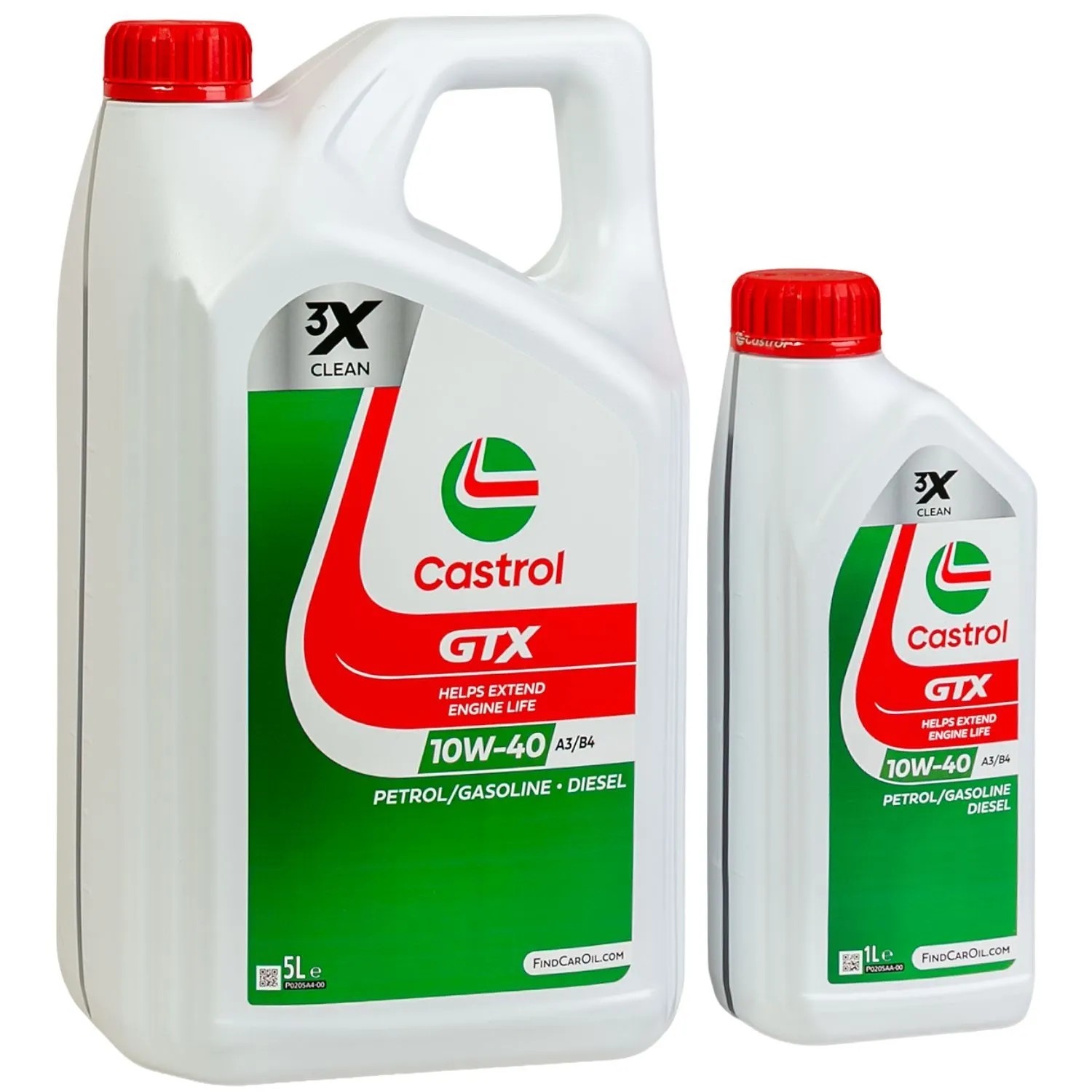 Castrol GTX 10W-40 A3/B4 Motoröl 5L+1L