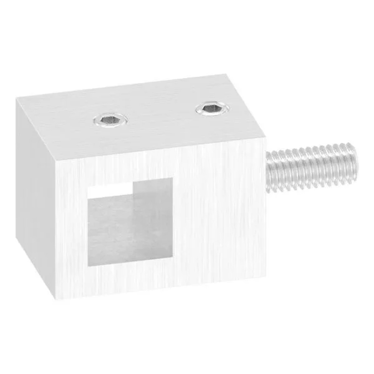 FeNau Querstabhalter V2A Edelstahl Vierkant Quadratisch Anschluss FLACH Für Vierkantmaterial 12x12 mm Inkl. Schrauben