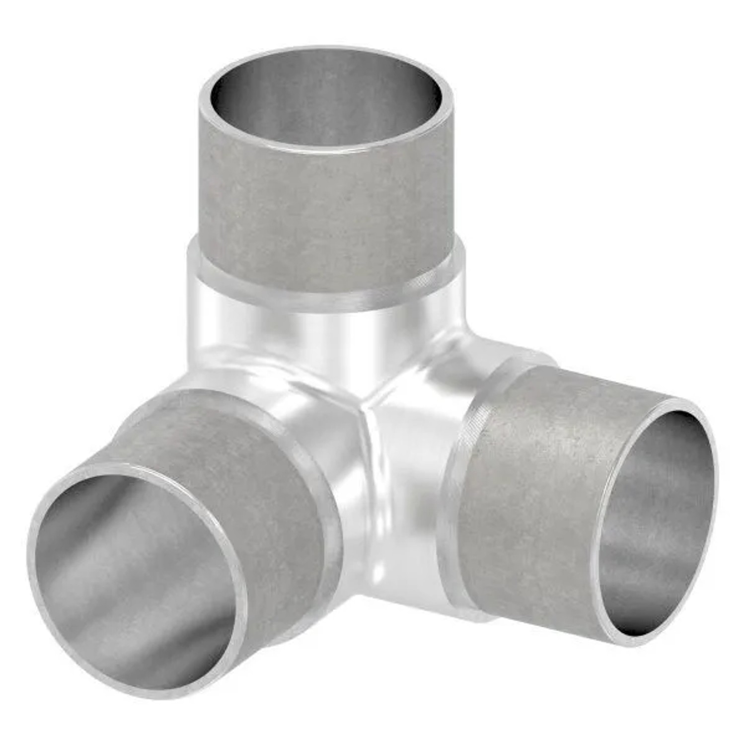 FeNau T-Stück V2A Für Rohr Ø 48,3 X 2,0 mm Zum Stecken