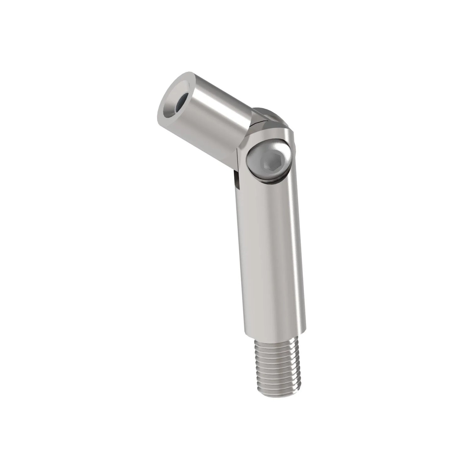 FeNau Edelstahl Gelenkstift Ø 14 X 75 mm Verstellbar M8 Außen & M6 Innengewinde V2A