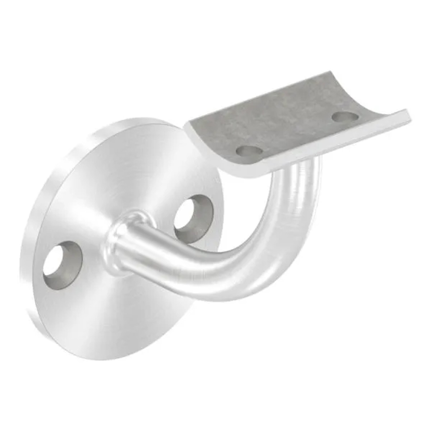 FeNau Handlaufhalter V2A Für Rohr 42,4 mm Ronde Ø 60 mm Wandabstand 68 mm Verschweißt