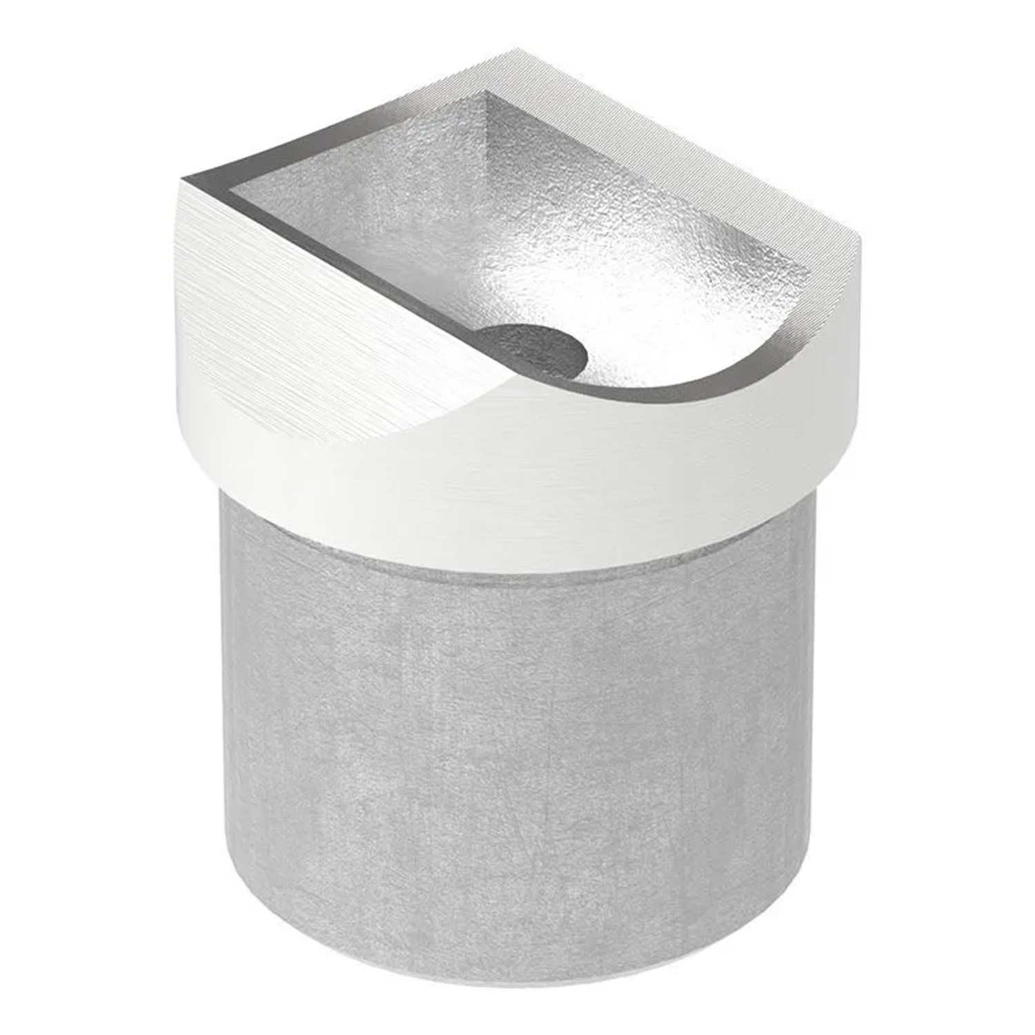 FeNau Pfostenhandlaufhalter V2A Für Rohr 33,7x2,0 mm Für Handlauf Ø 42,4 mm Geschliffen