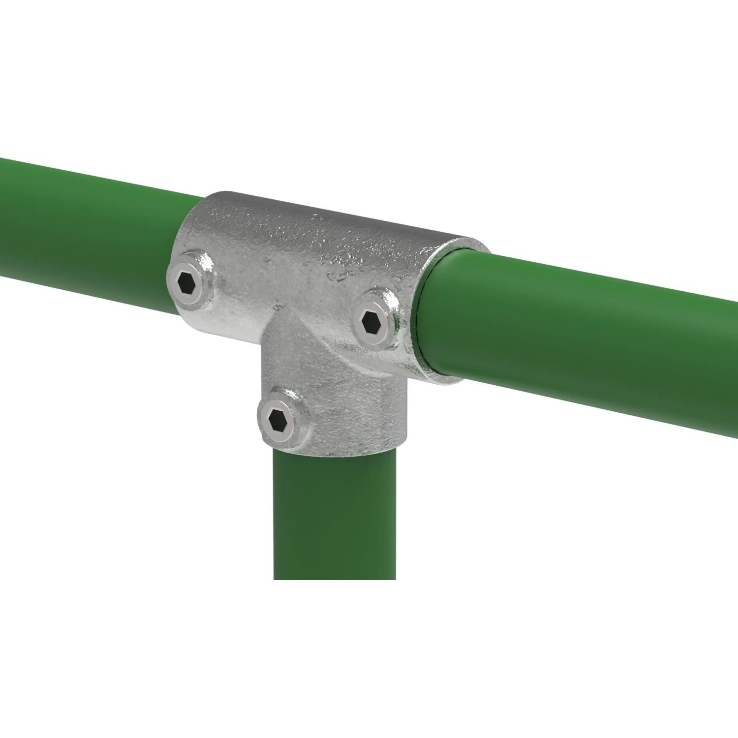 FeNau Rohrverbinder T-Stück Lang Ø 42,4 mm 1 1/4 Zoll Temperguss Verzinkt 104C42