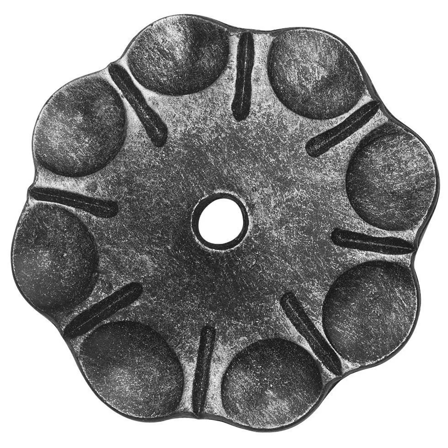 FeNau Rosette Schmiedeeisen 8 mm Ø 120 mm Mittelloch Ø 10 mm