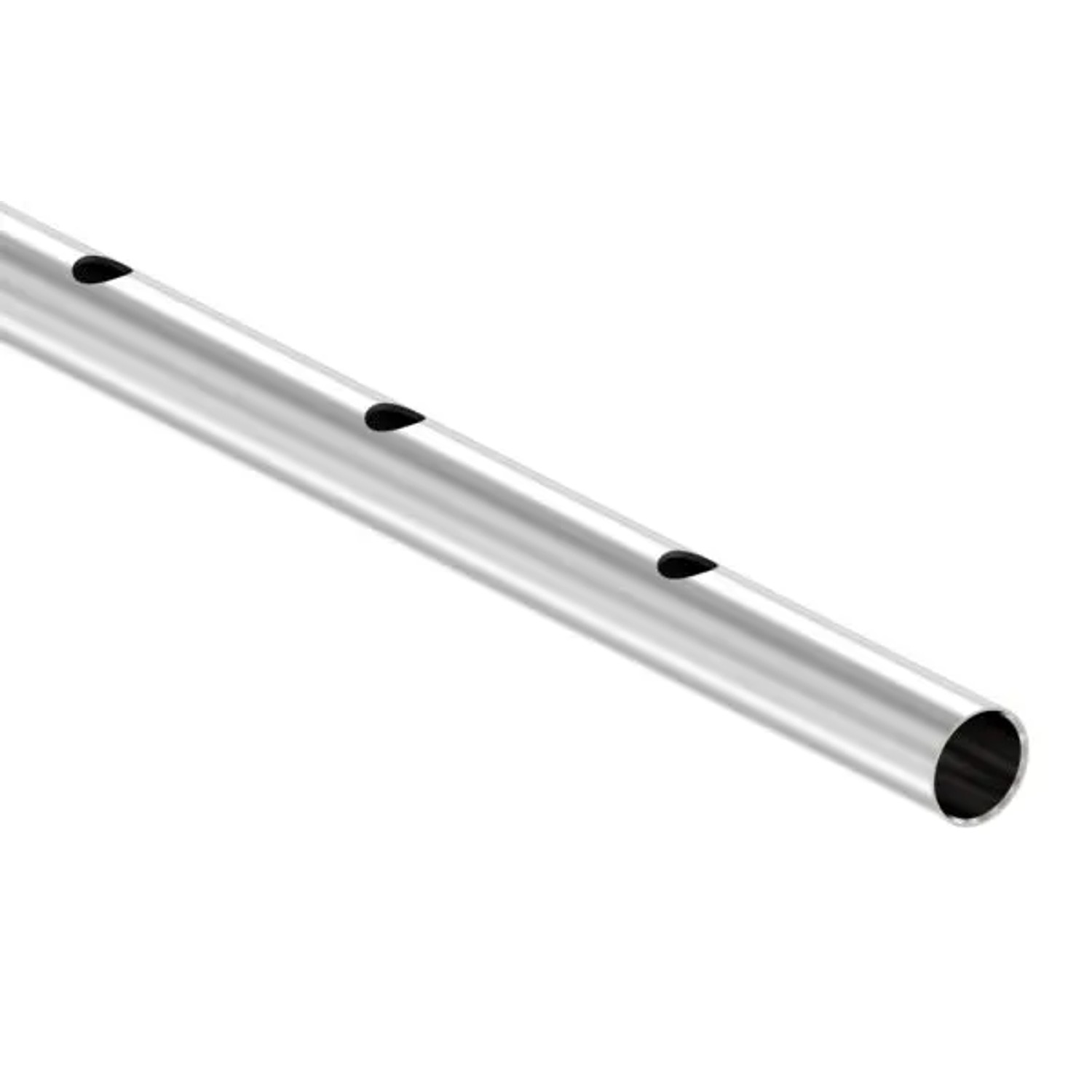 FeNau Edelstahlrohr Edelstahl V2A Ø 33,7 X 2,0 mm L 3000 mm Einseitig Gelocht Ø 16,1 mm