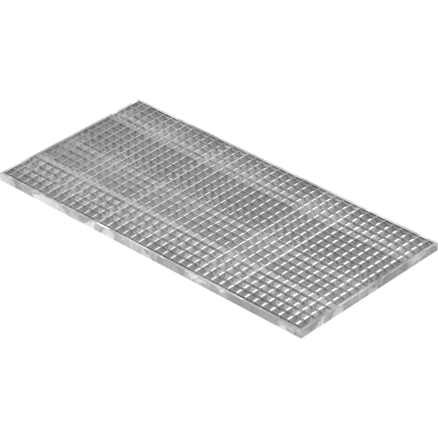 FeNau Lichtschachtrost Baunormrost Maße 590x1190x25 mm 30/30 mm Aus S235JR St37-2 Im Vollbad Feuerverzinkt