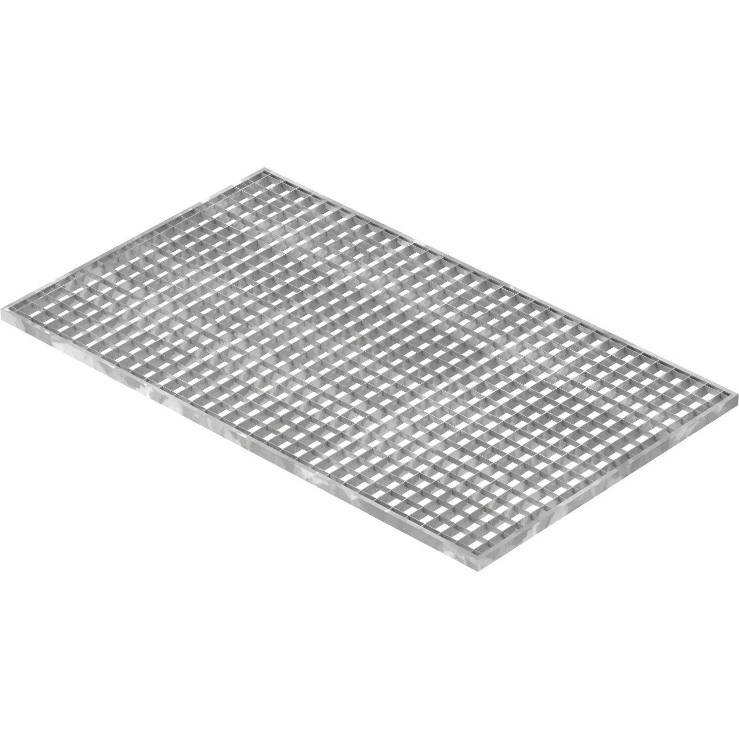 FeNau Lichtschachtrost Baunormrost Maße 590x990x20 mm 30/30 mm Aus S235JR St37-2 Im Vollbad Feuerverzinkt