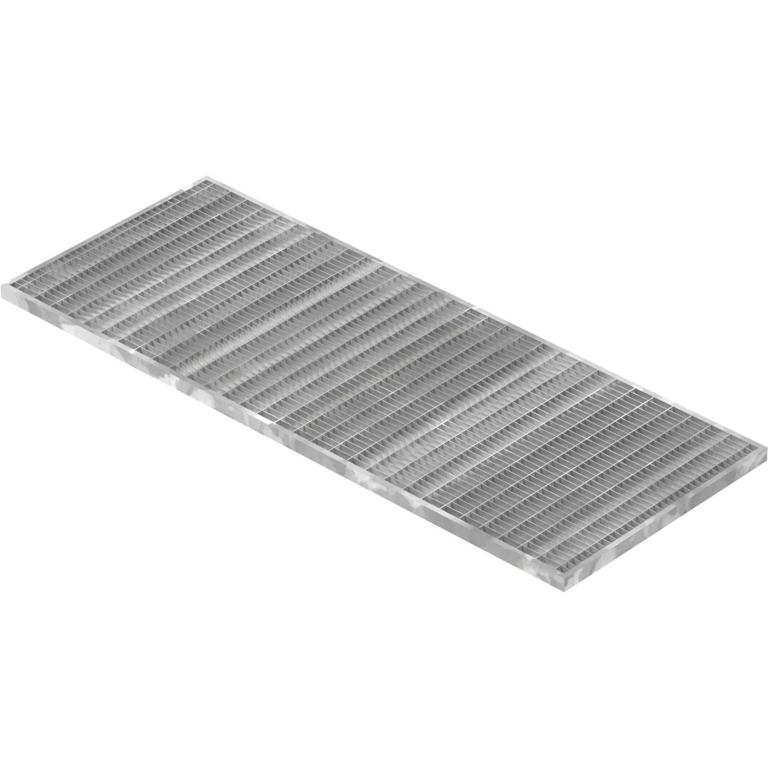 FeNau Lichtschachtrost Baunormrost Maße 390x990x20 mm 30/10 mm Aus S235JR St37-2 Im Vollbad Feuerverzinkt