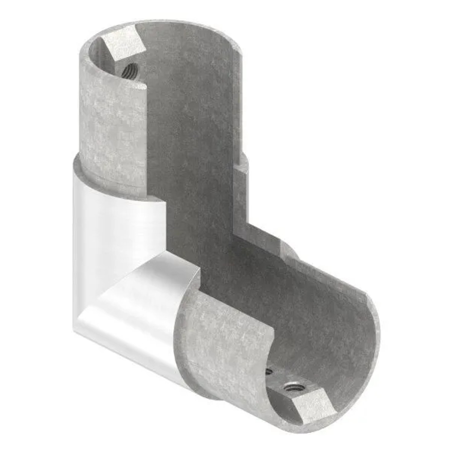 FeNau Rahmenecke 90 Grad Vertikal Für Nutrohr Ø 42,4 mm V2A