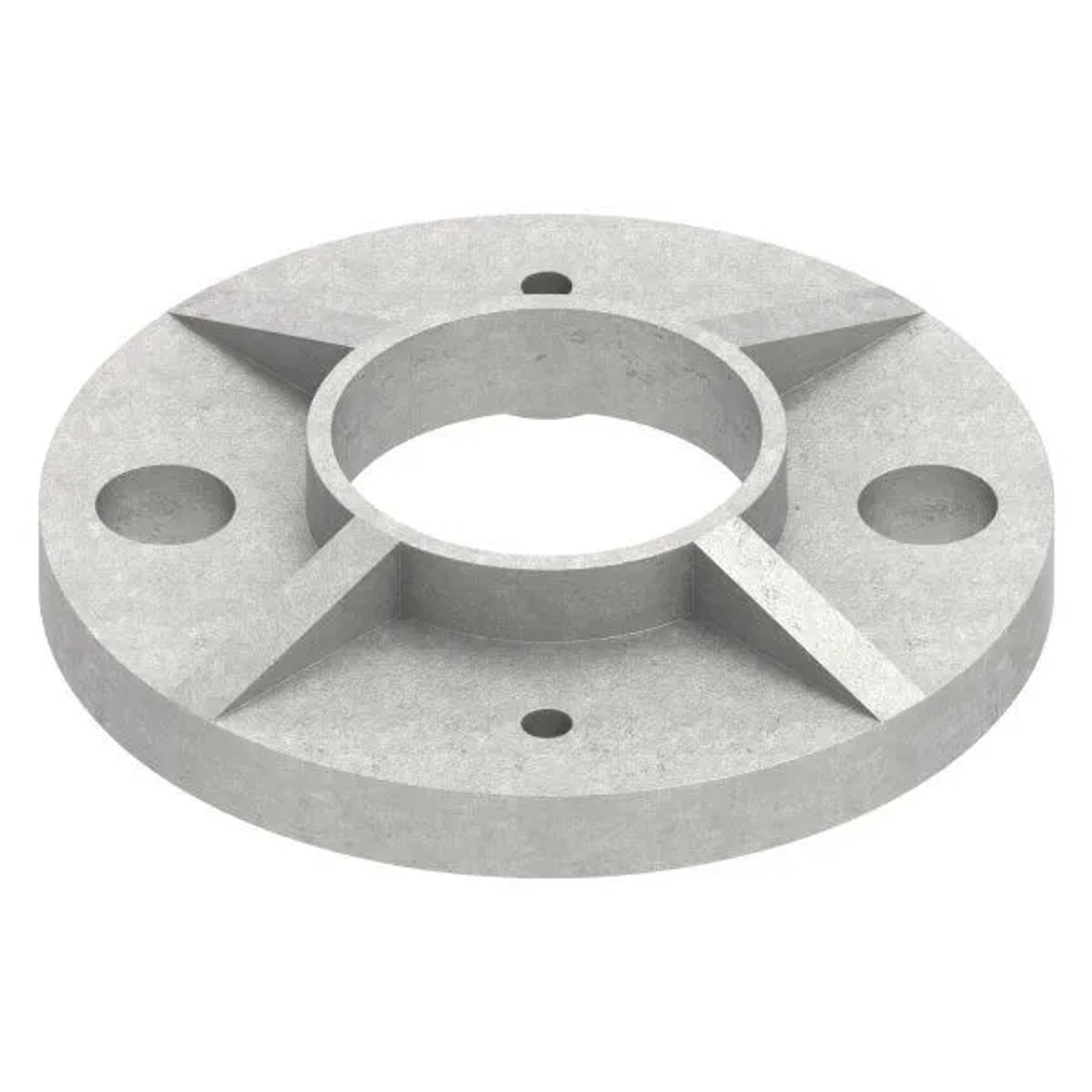 FeNau Ankerplatte Maße Ø 80x8 mm Für Rundrohr Ø 33,7 mm V2A Roh