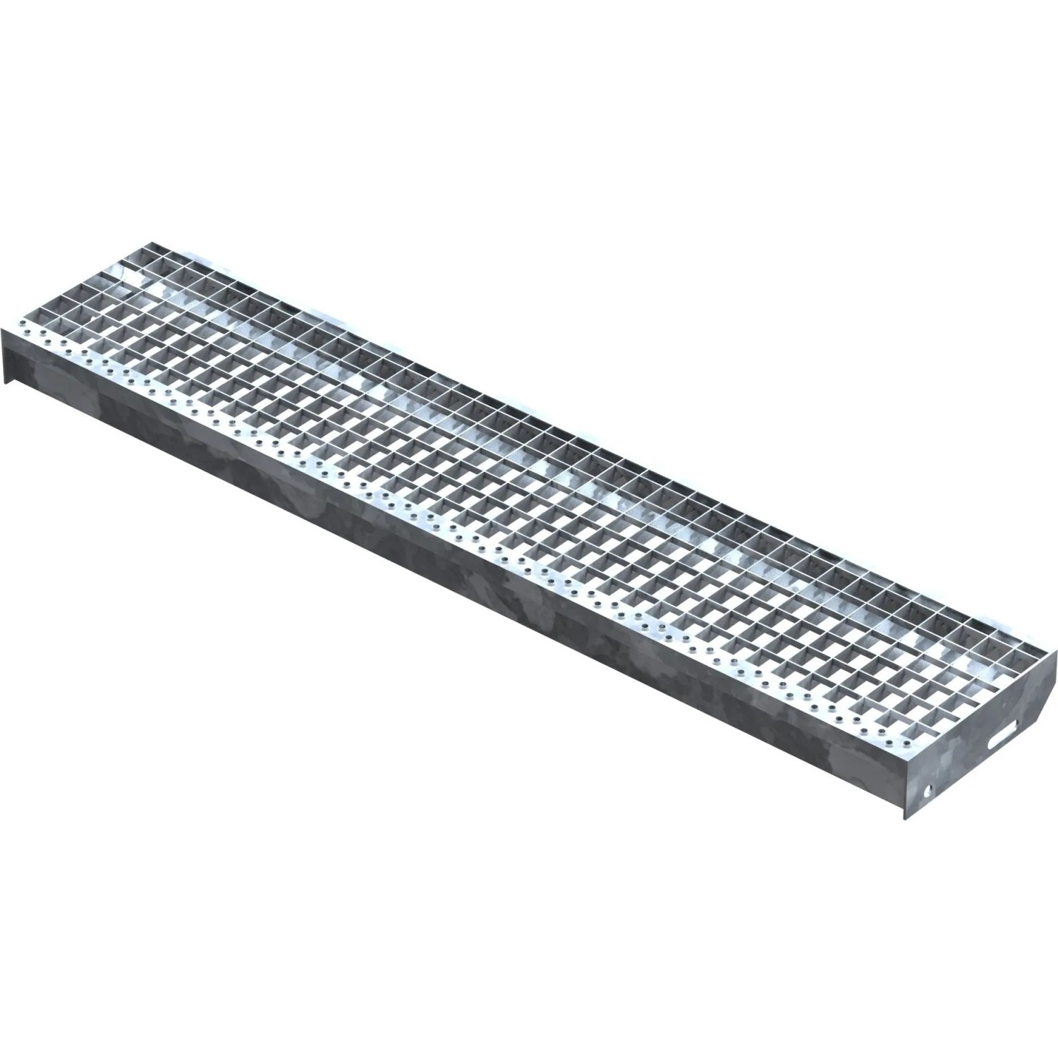 FeNau Gitterroststufe Treppenstufe Maße 1200x240 mm 30/30 mm S235JR St37-2 Im Vollbad Feuerverzinkt