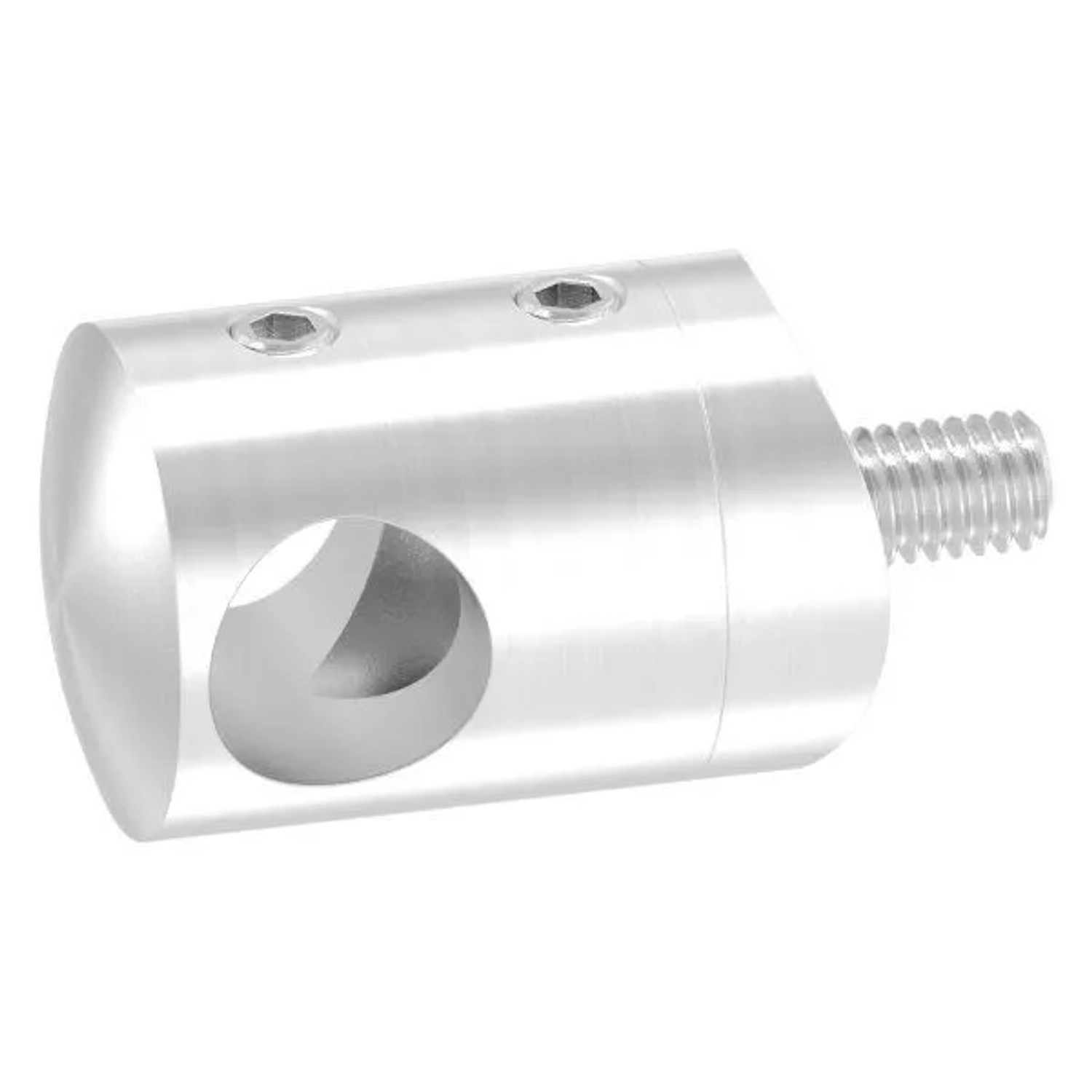 FeNau Querstabhalter V2A Für Rohr Ø 42,4 mm Bohrung Ø 12,2 mm Inkl. Schrauben