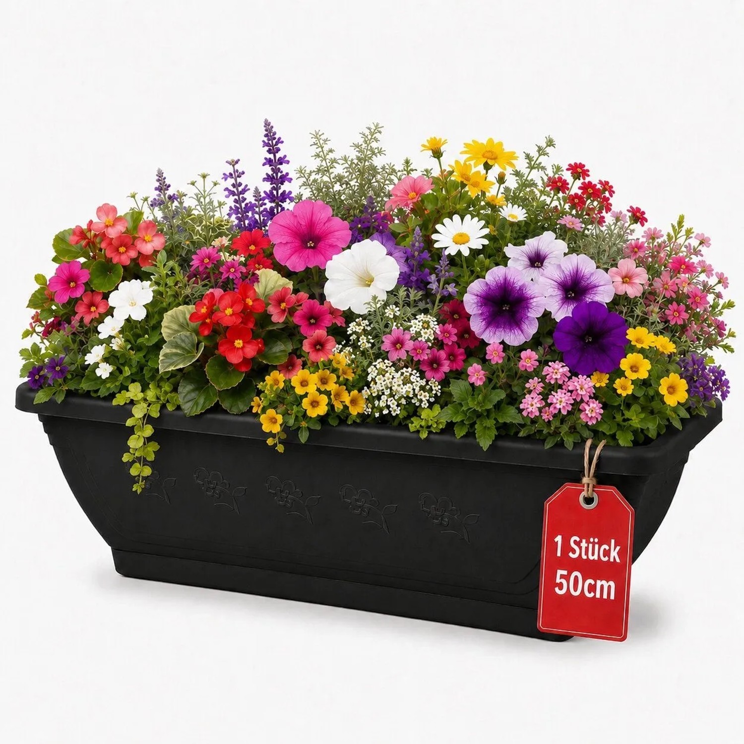 BigDean Blumenkasten 50cm Anthrazit