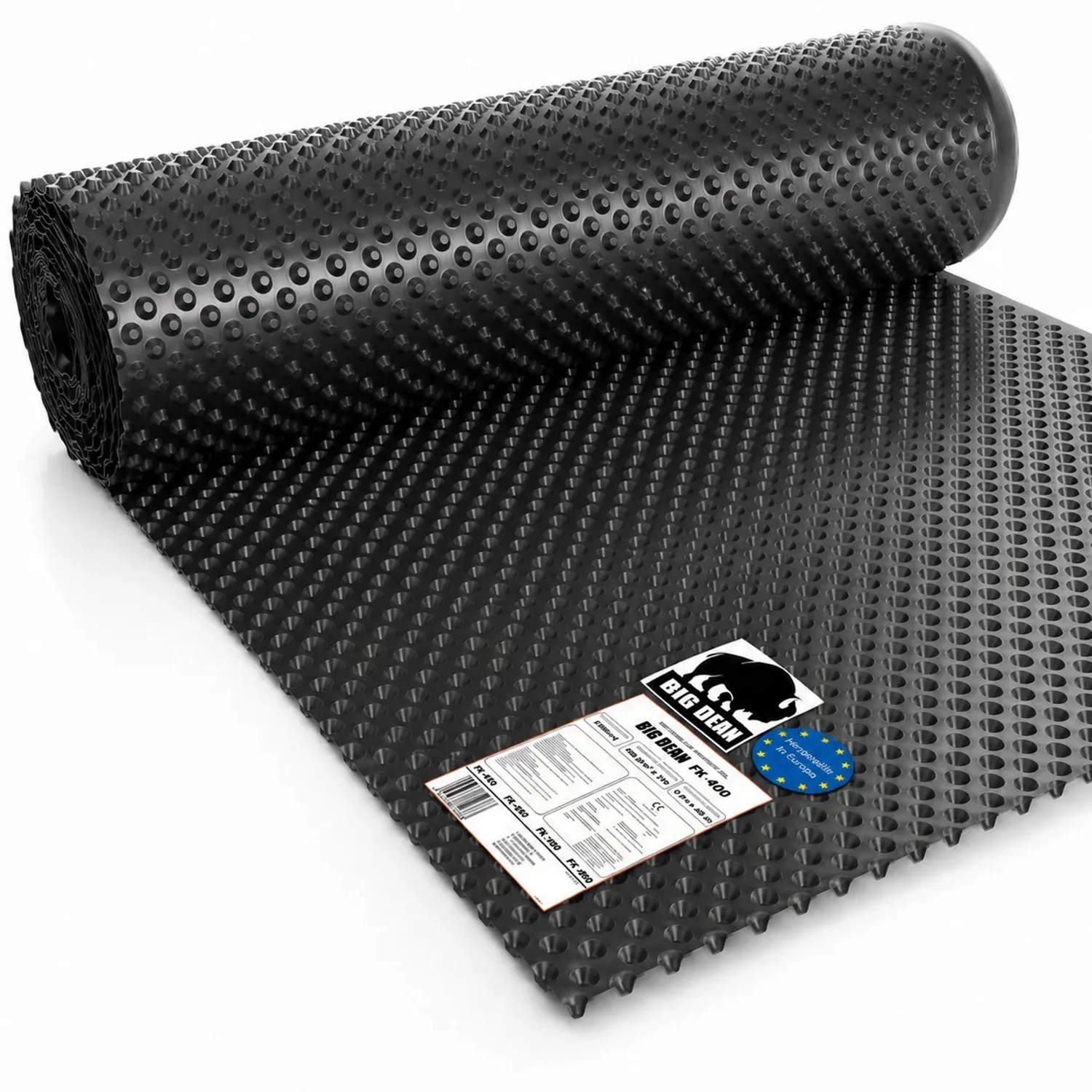 BigDean Premium Noppenfolie 1x20m Nässeschutz Für Hochbeete Und Mauern Noppenbahn Extrem Reißfest & Made In Europe