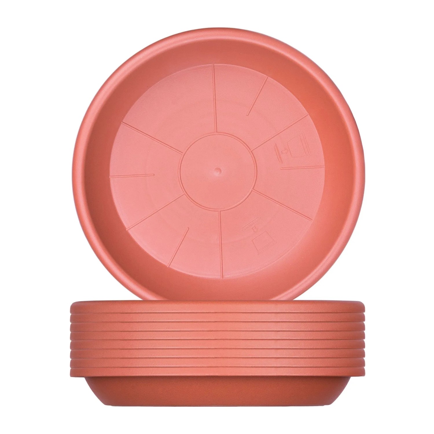 BigDean 9x Blumentopf Untersetzer Ø 19 Cm Farbe Terrakotta Kunststoff Blumenuntersetzer Blumentopfuntersetzer Passend Zu Ø 20 Cm Blumentöpfen