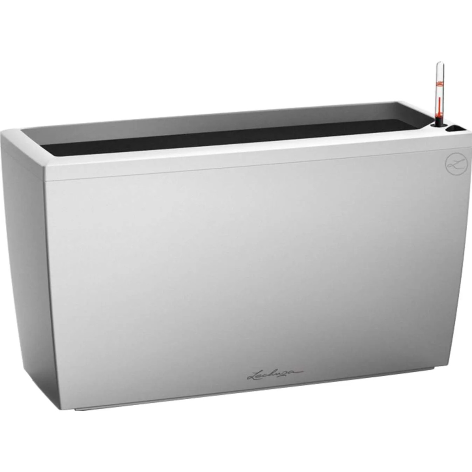 Lechuza® Pflanzgefäß Cararo Premium 75 cm x 30 cm Silber metallic