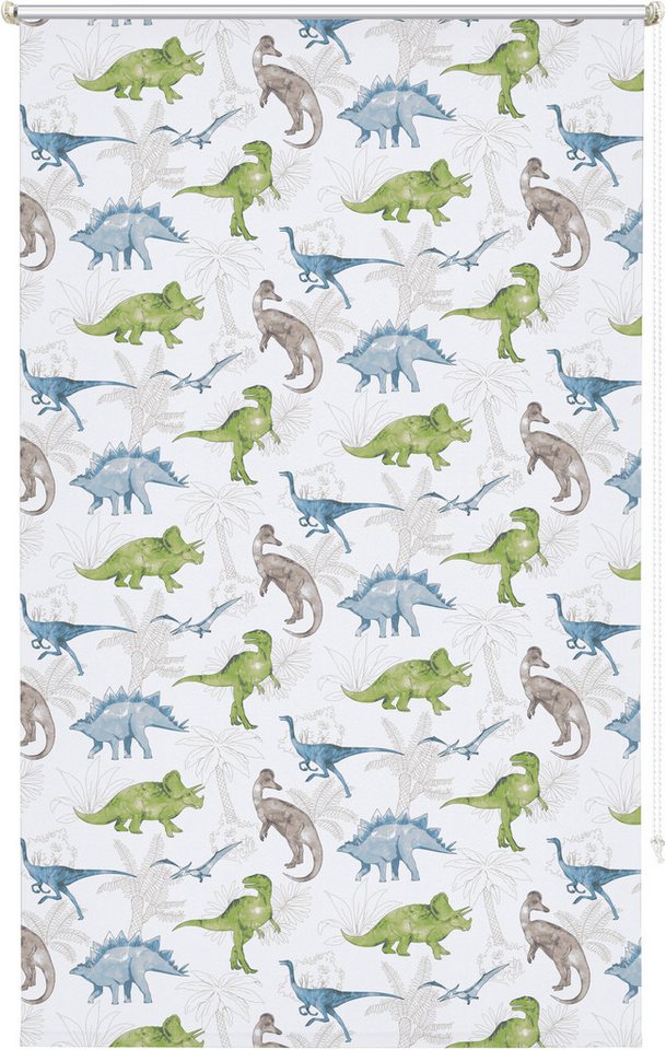 Rollo DINO, ohne Bohren, verdunkelnd, DIno-Motiv, freihängend, OTTO home, verdunkelnd, ohne Bohren, freihängend, Klemmfix, Fixmaß, Klemmfix, DINO, Kinderrollo, für Fenster -NEUHEIT!
