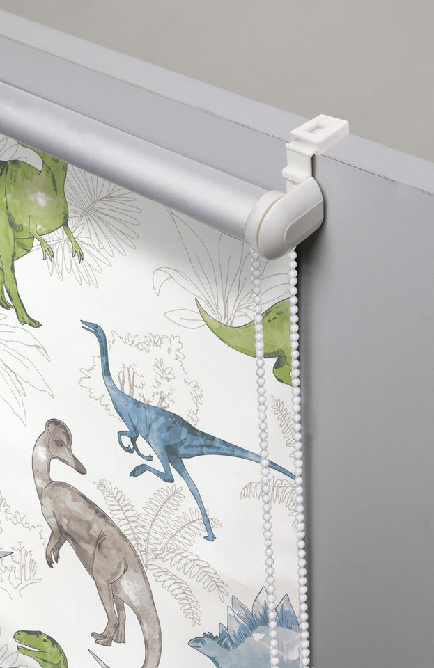 Rollo DINO, ohne Bohren, verdunkelnd, DIno-Motiv, freihängend, OTTO home, verdunkelnd, ohne Bohren, freihängend, Klemmfix, Fixmaß, Klemmfix, DINO, Kinderrollo, für Fenster -NEUHEIT! Bild 3