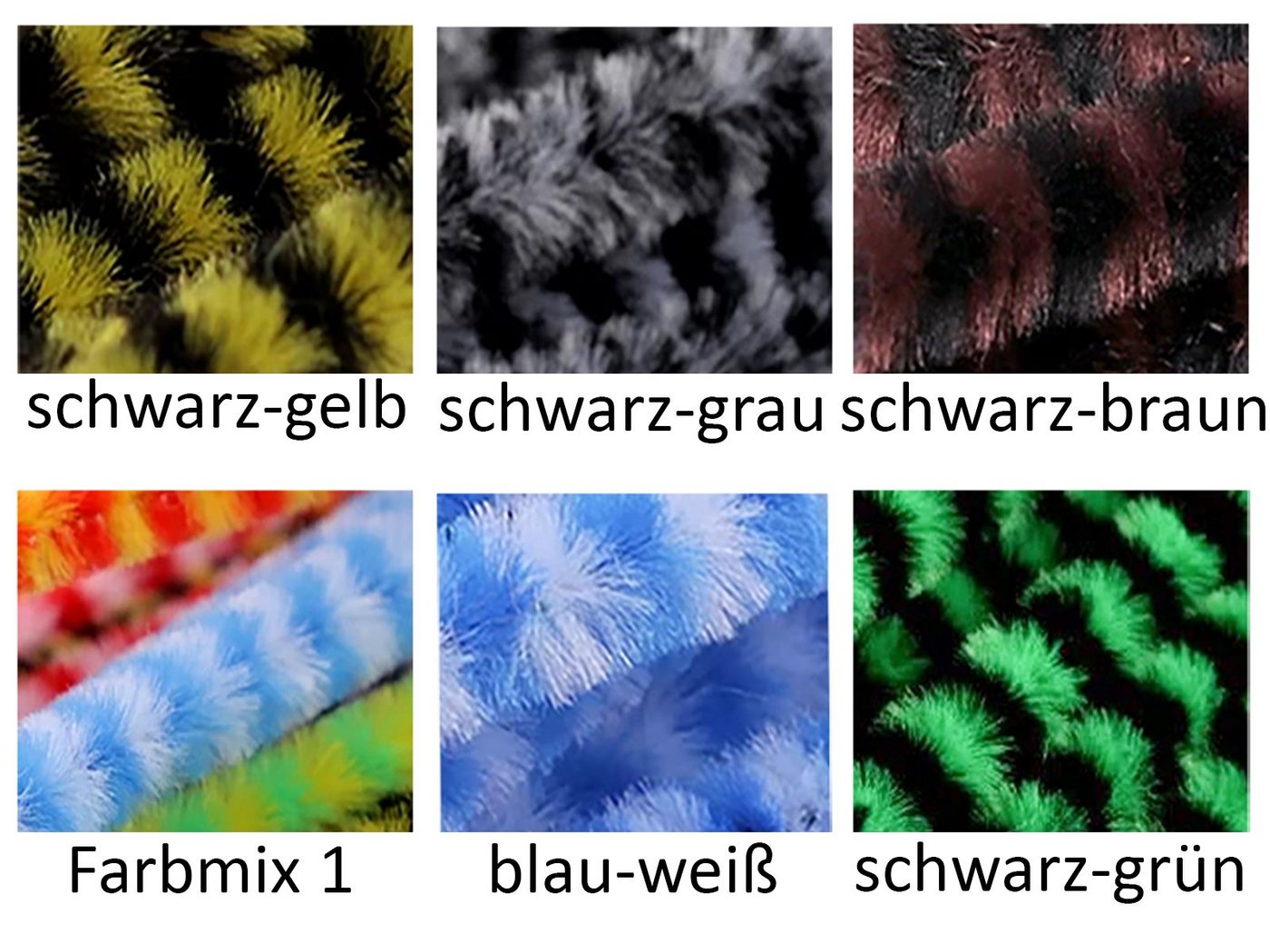maDDma Basteldraht 20 Pfeifenreiniger Pfeifenputzer 6mm x 30cm, schwarz-weiß Bild 4