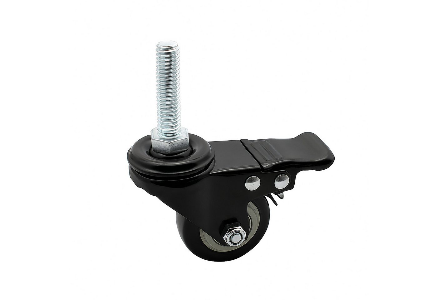 KLAK Profil KLAK - Schraubgewinde-Lenkrolle mit Bremse Gummirolle Ø50mm M8 (4-St) Bild 2