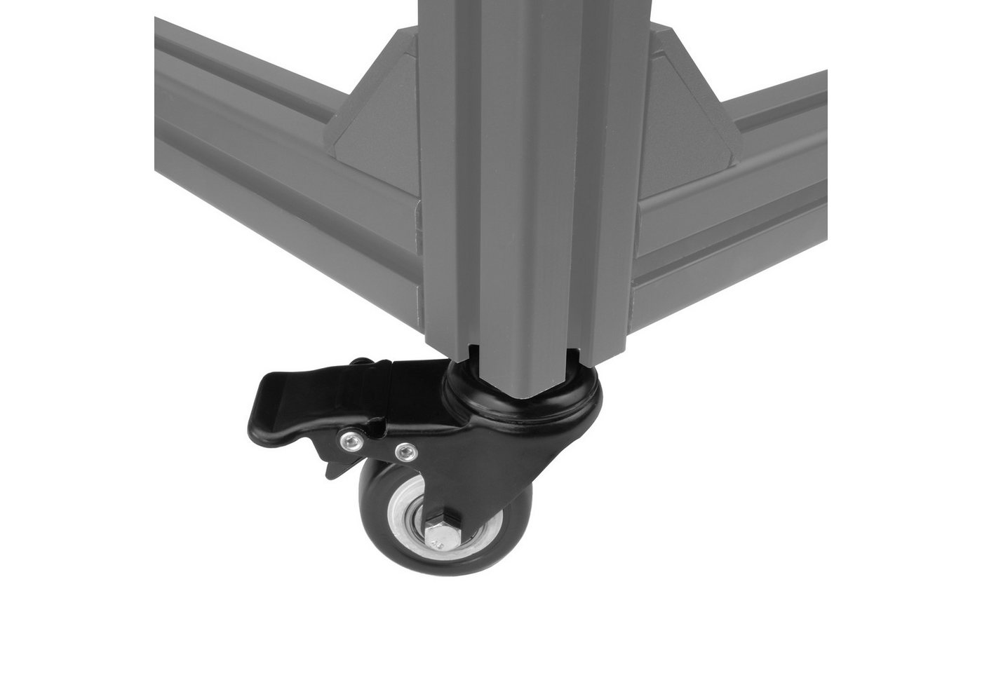 KLAK Profil KLAK - Schraubgewinde-Lenkrolle mit Bremse Gummirolle Ø50mm M8 (4-St) Bild 3